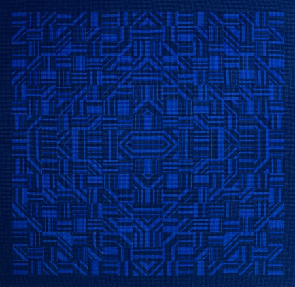 22-Tapisserie-Losange bleu